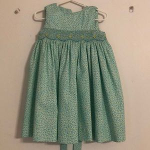 Luli & Me turquoise dress with floral detail